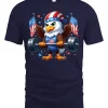 American Muscle Eagle Cotton Tshirt - navy t-shirt on white background