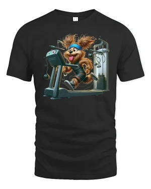 Canine Cardio Comfort Tee - black t-shirt on white background