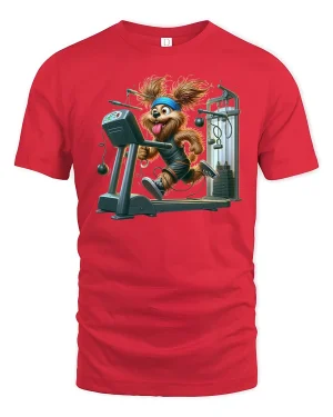 Canine Cardio Comfort Tee - red t-shirt on white background