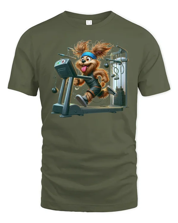 Canine Cardio Comfort Tee - military green t-shirt on white background