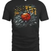 Shattered Impact Basketball Tee - black t-shirt on white background