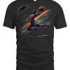 Abstract Slam Dunk Tee - black t-shirt on white background