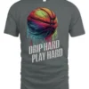 Rainbow Court Vibes T-Shirt - gray t-shirt on white background