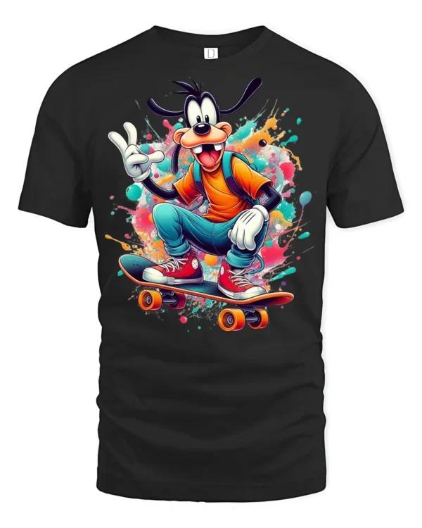 Cool Pup Skater Tee - black t-shirt on white background