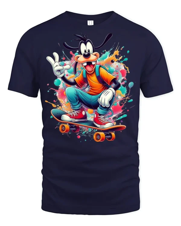 Cool Pup Skater Tee - navy t-shirt on white background