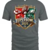 Pro Football Championship Showdown Tee - gray t-shirt on white background