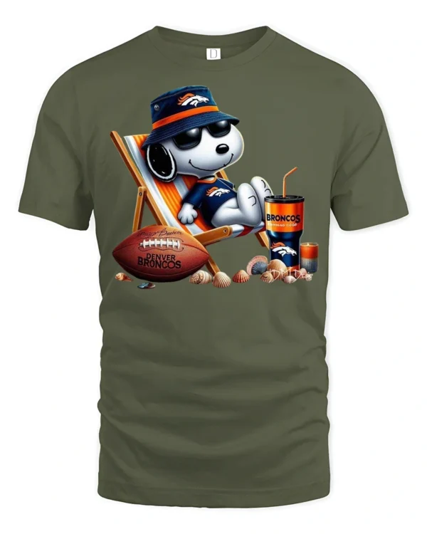 Chill Pup Football Fan T-Shirt - military green t-shirt on white background