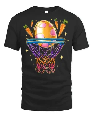 Easter Slam Dunk T-Shirt - black t-shirt on white background