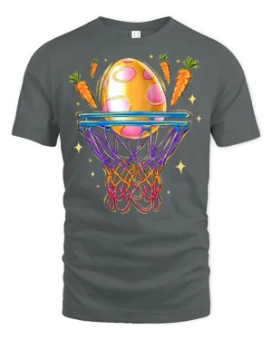 Easter Slam Dunk T-Shirt - gray t-shirt on white background