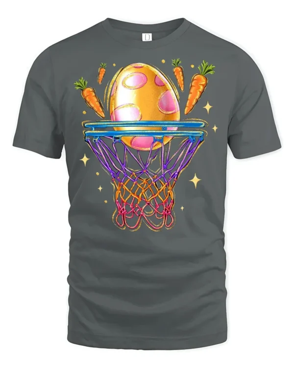 Easter Slam Dunk T-Shirt - gray t-shirt on white background
