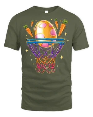 Easter Slam Dunk T-Shirt - military green t-shirt on white background